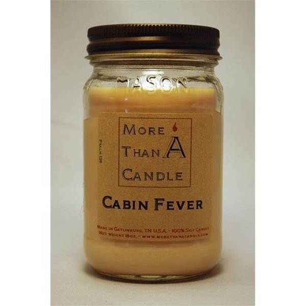 More Than A Candle More Than A Candle CBF16M 16 oz Mason Jar Soy Candle; Cabin Fever CBF16M